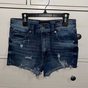 Lucky Brand Distressed High Rise Denim Shorts